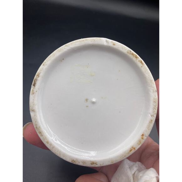 Vintage Trinket Dish Ring Box Made In Taiwan Blue Trees Ceramic With Lid 1970s - Picture 6 of 6